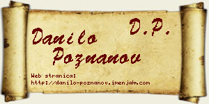 Danilo Poznanov vizit kartica
